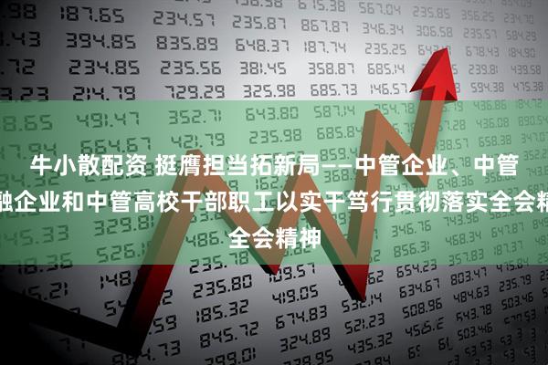 牛小散配资 挺膺担当拓新局——中管企业、中管金融企业和中管高校干部职工以实干笃行贯彻落实全会精神