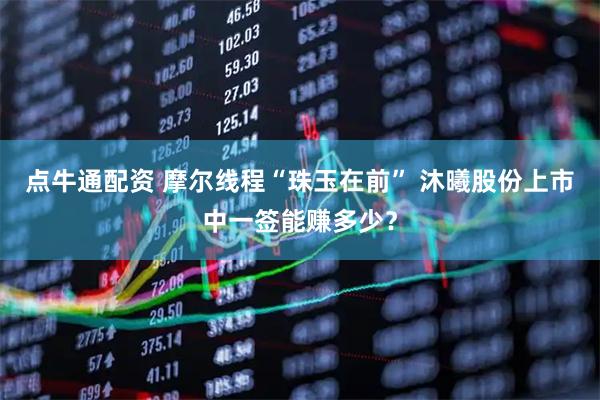点牛通配资 摩尔线程“珠玉在前” 沐曦股份上市中一签能赚多少？